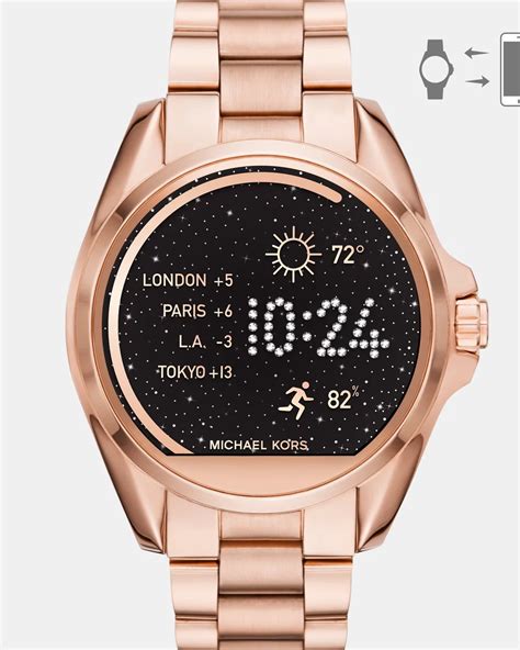 what features michael kors smartwatch rose gold